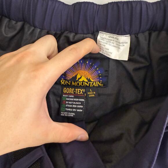 Vintage 1990s Sun Mountain Goretex Mountain Pants Size L Blue - Picture 4 of 8